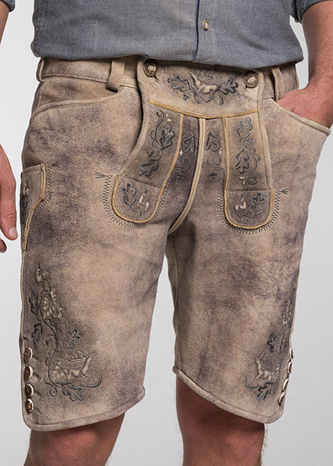 beckert-lustenau-kurze-lederhose-baileys-grau-stickerei image 2