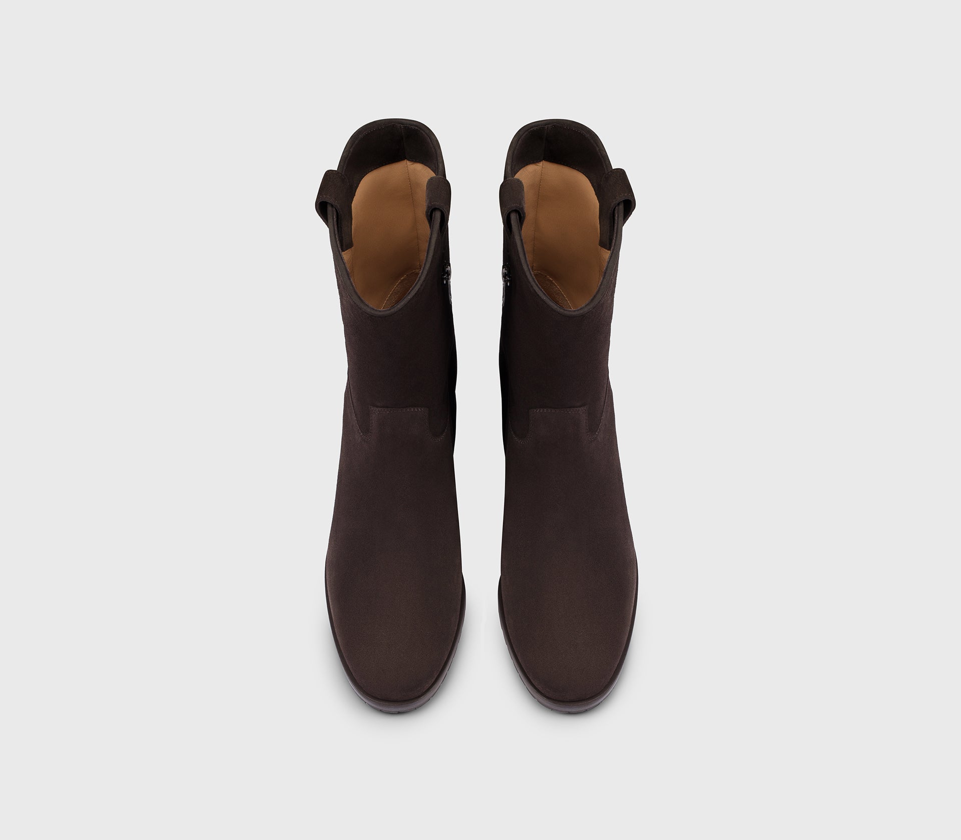 doucal-s-dd8832-stiefelette-damen-velours-mahagoni-40-mm-absatz image 2