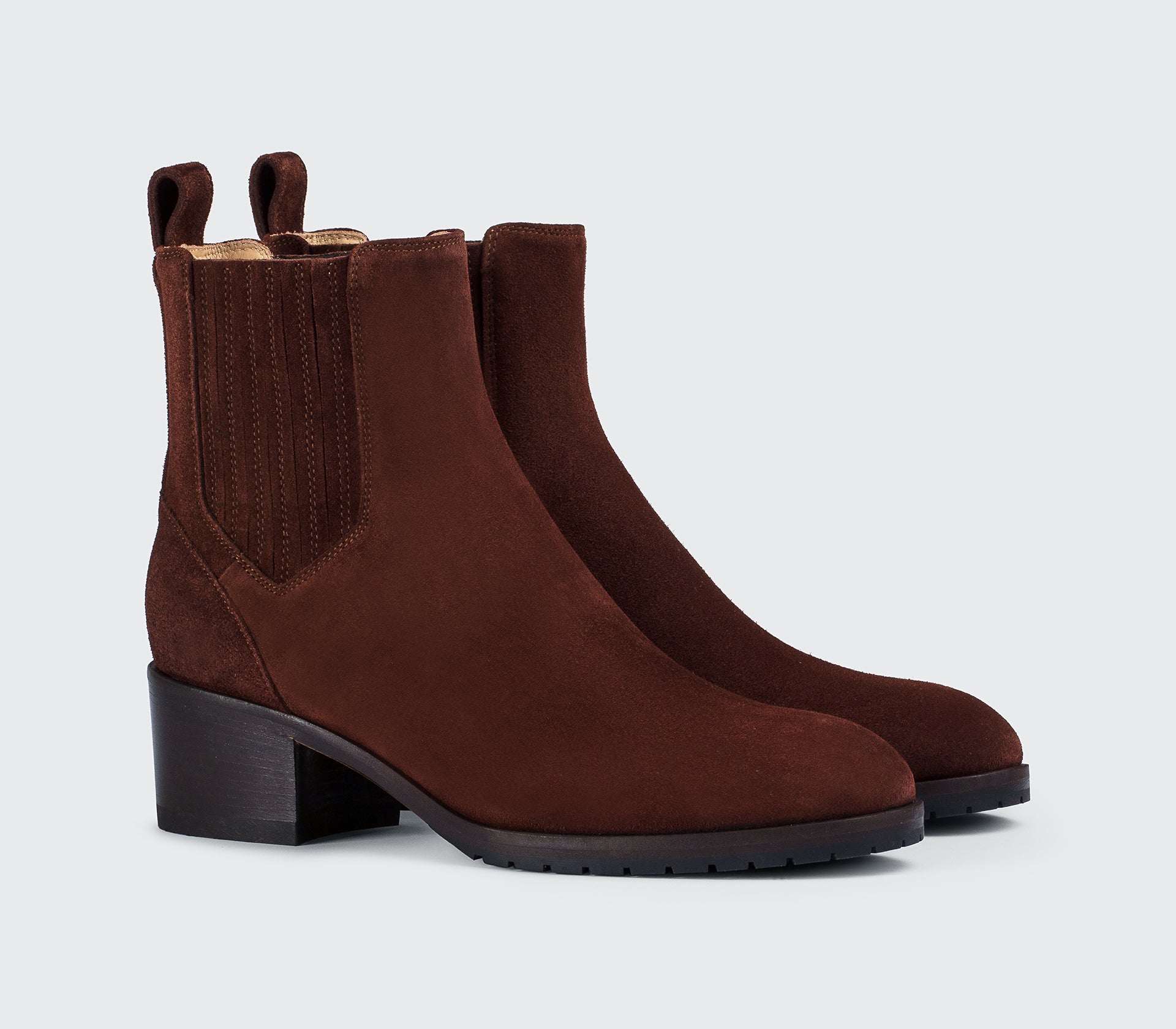 doucal-s-ankle-boots-stiefelette-velours-wood-braun-absatz image 3