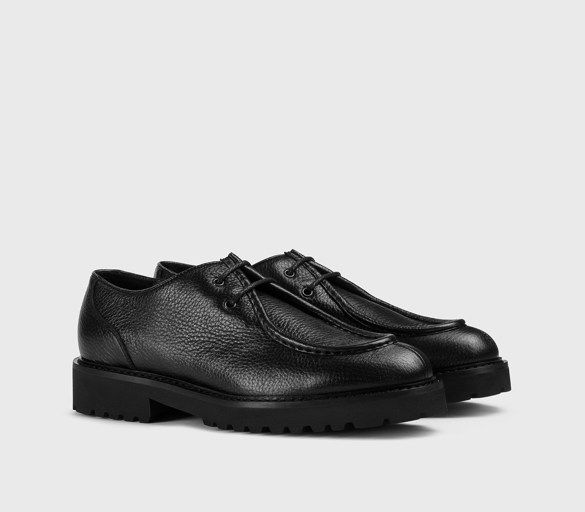 doucal-s-lace-ups-derby-schn-rschuh-hirschleder-schwarz image 3