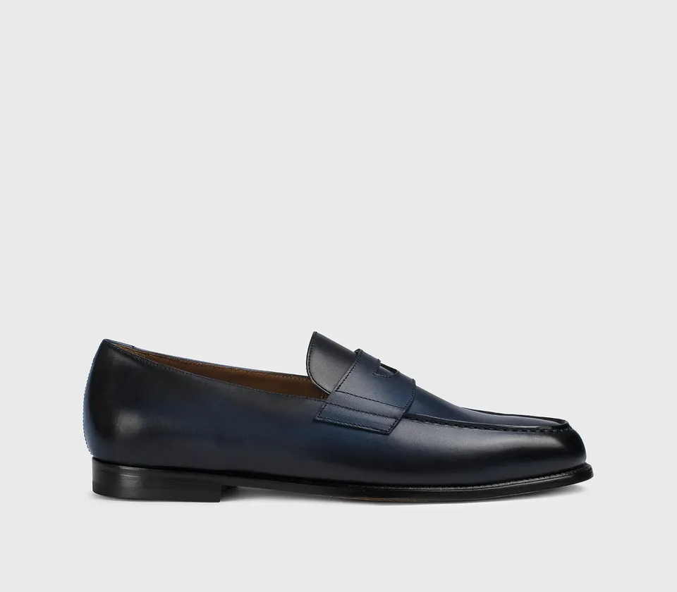 doucal-s-mario-50-mokassin-blau-leder-ledersohle image 1