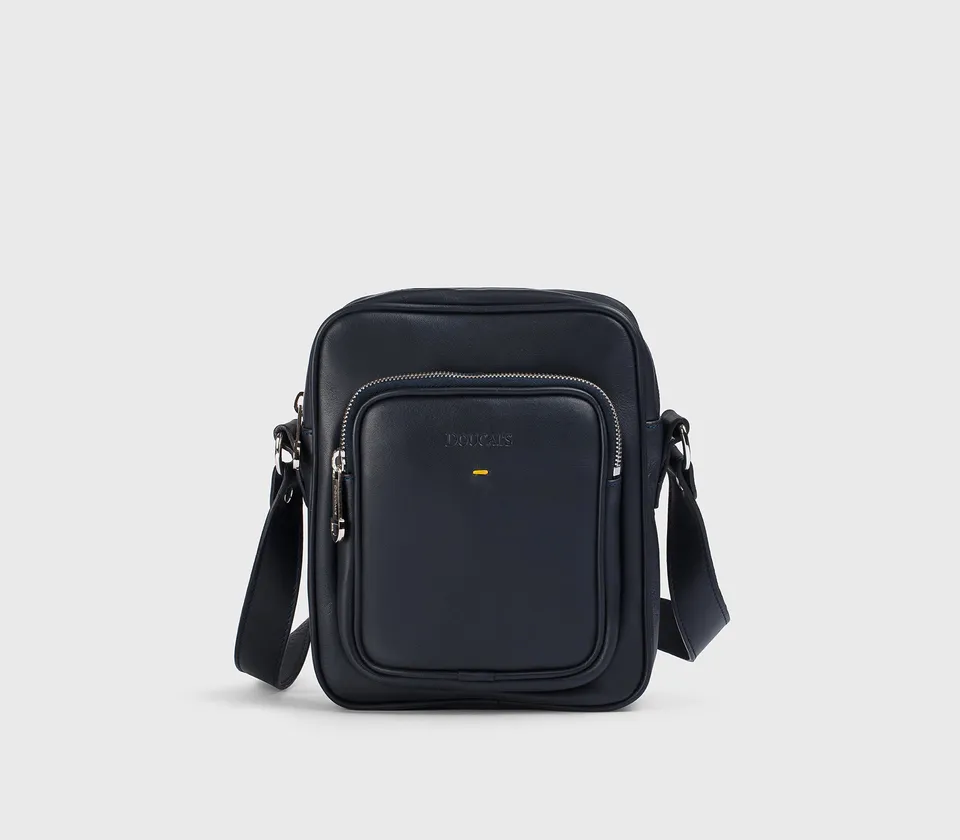 doucal-s-bags-umh-ngetasche-blau-leder-verstellbar image 1