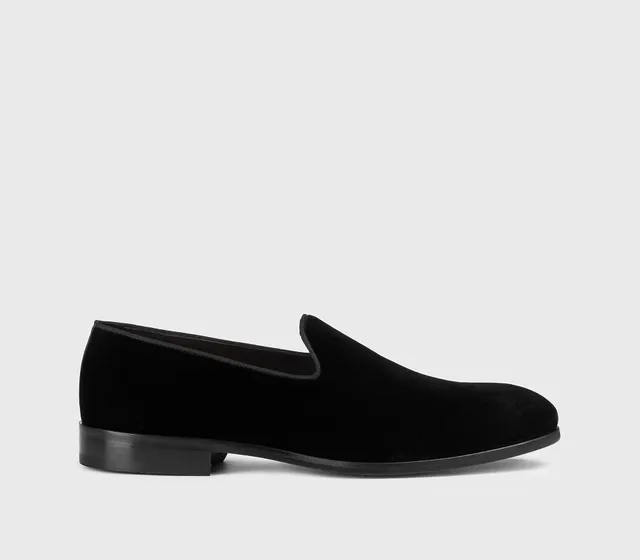 doucal-s-loafers-du3529-slipper-herrenschuh-schwarz-samt image 1