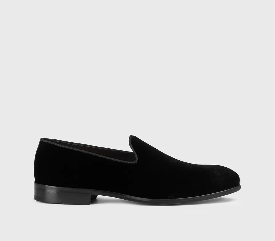 doucal-s-loafers-du3529-slipper-herrenschuh-schwarz-samt image 1