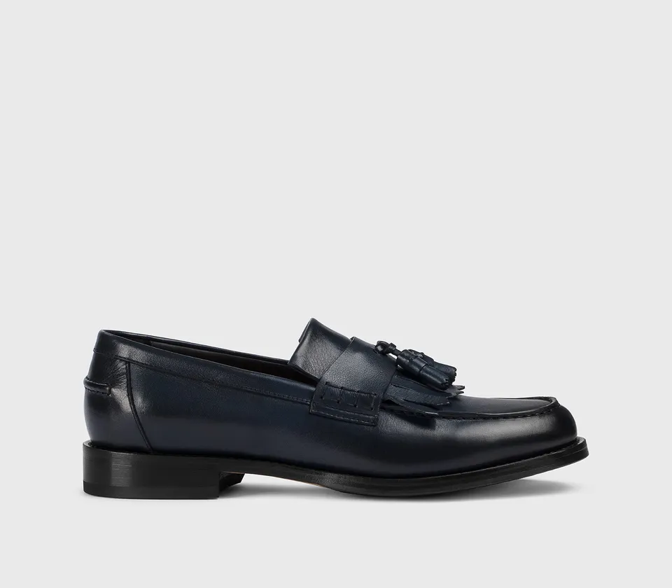 doucal-s-loafers-mokassin-saphirblau-kalbsleder-quasten image 1