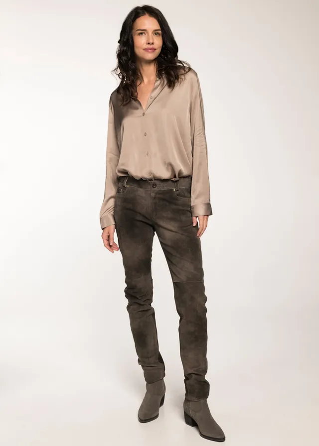 beckert-cortney-damen-lederhose-kurz-roggen-wildbock image 1