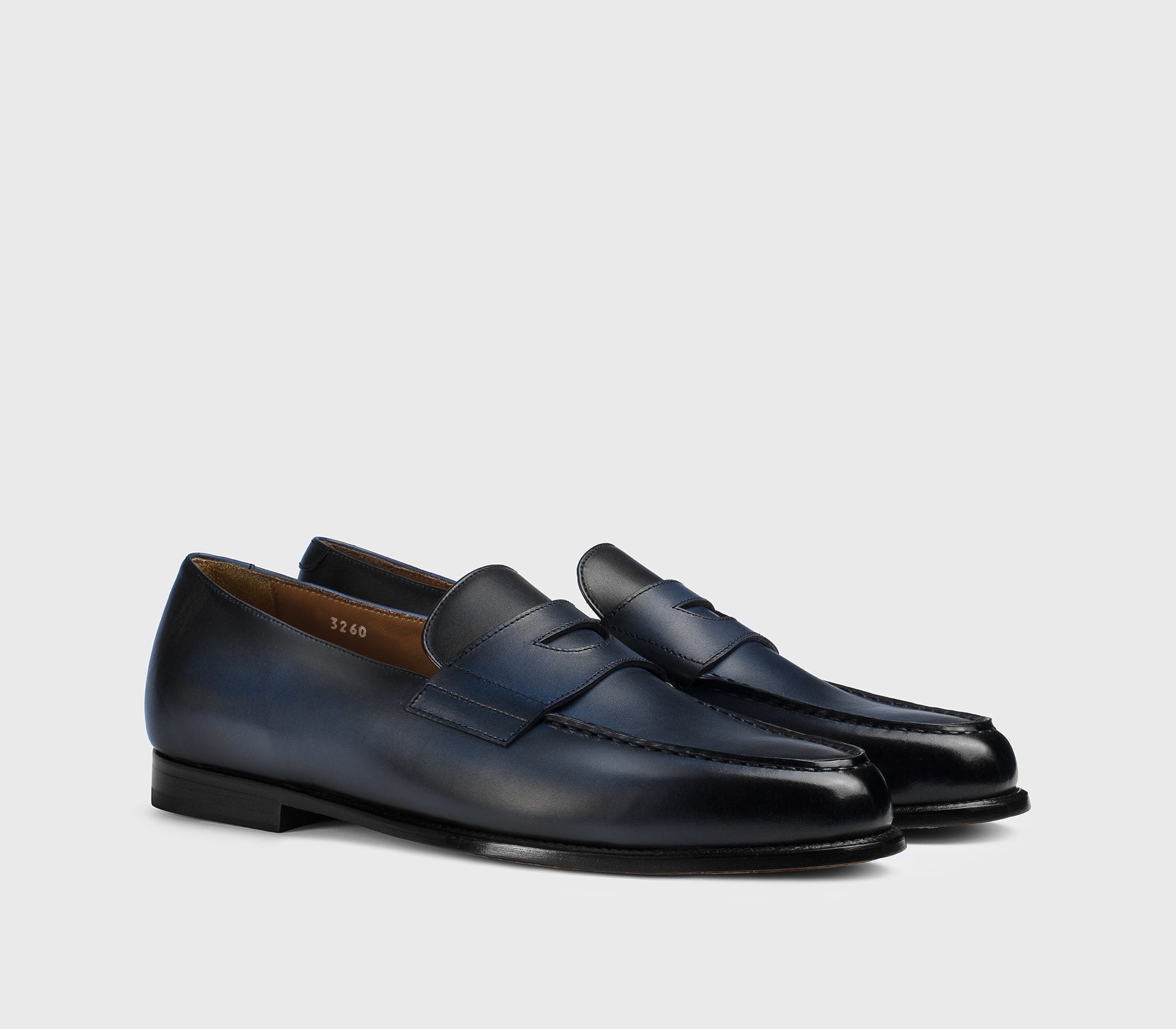 doucal-s-mario-50-mokassin-blau-leder-ledersohle image 3