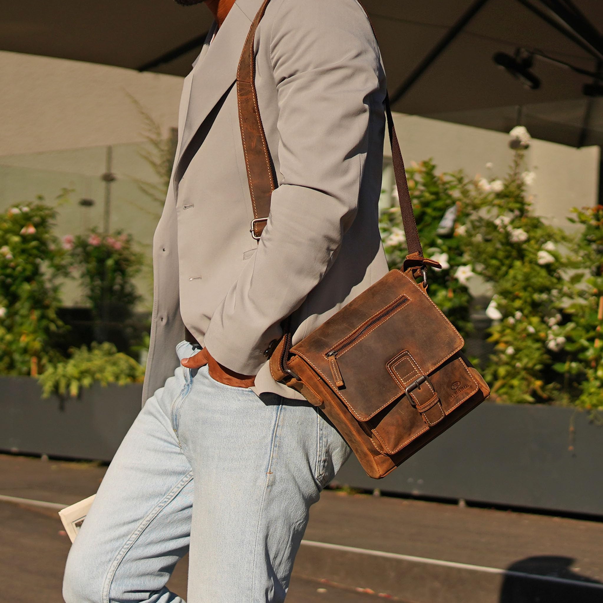 almadih-taschen-luis-umh-ngetasche-leder-braun-vintage-9-7-zoll image 2