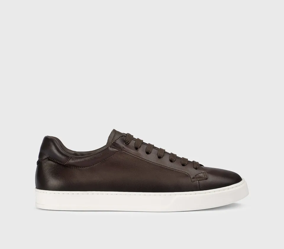 doucal-s-du3552-sneaker-leder-dunkelbraun-testa-di-moro image 1