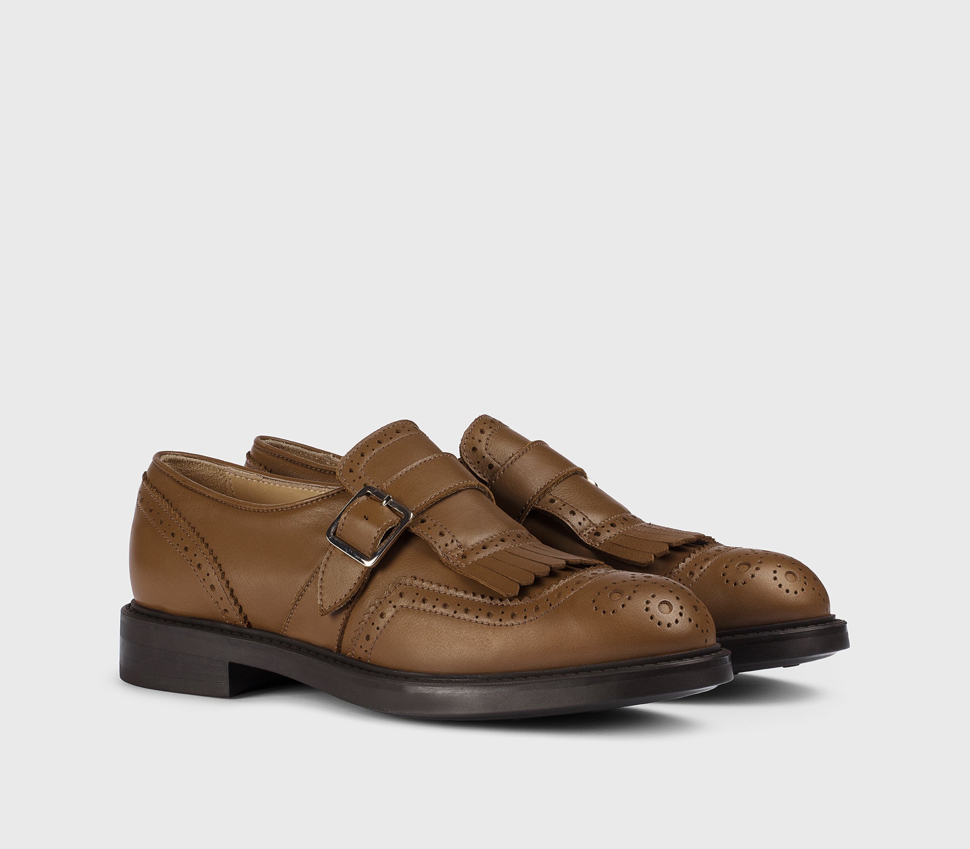 doucal-s-buckles-dd8835-monk-damenschuh-zimtbraun-leder-fransen image 3