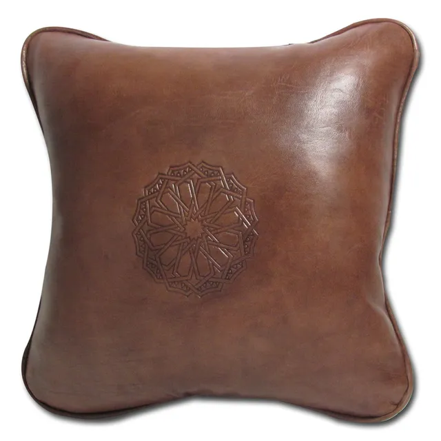 almadih-wohnaccessoires-lederkissen-l-braun-35x35-leder image 1