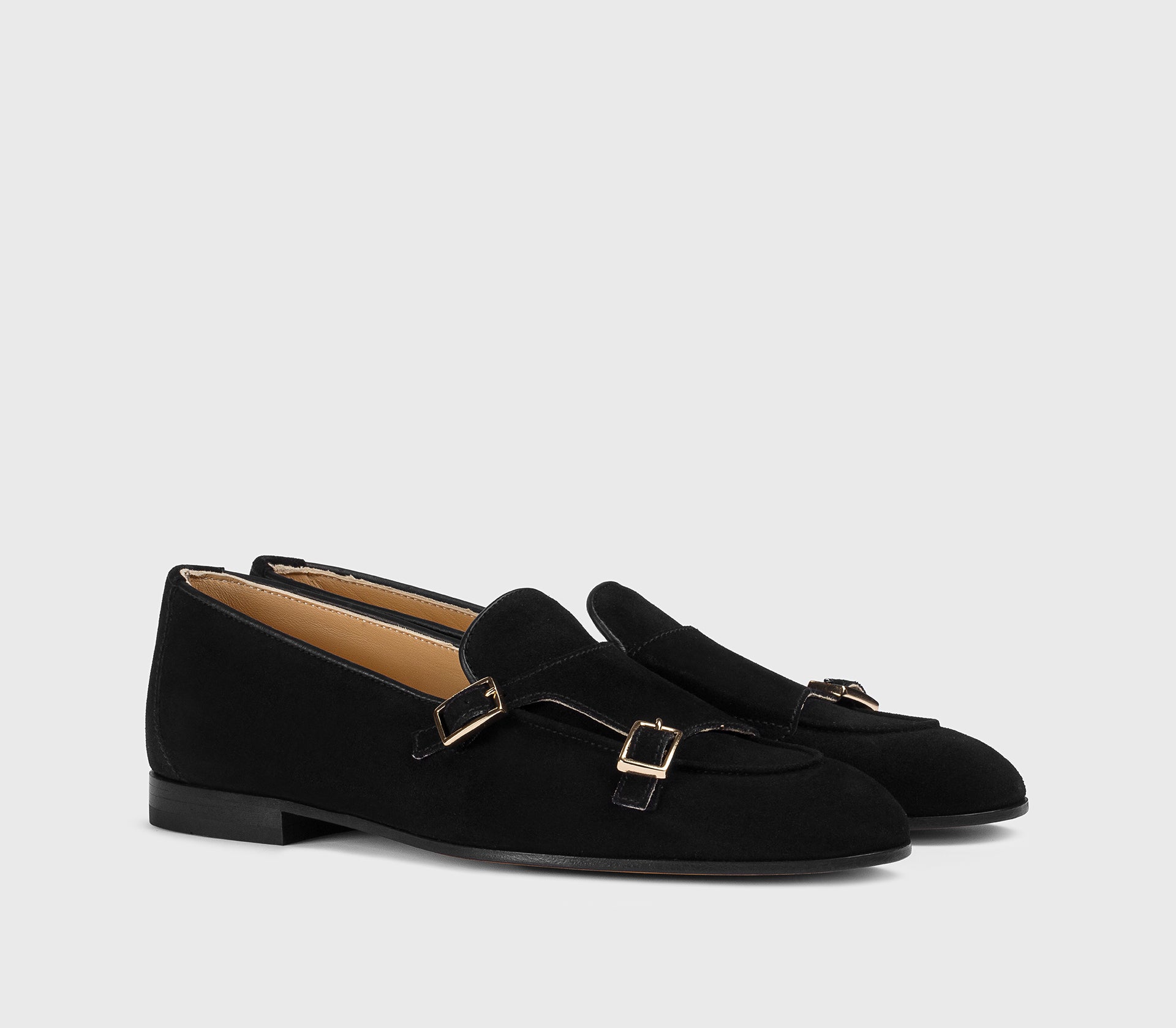 doucal-s-buckles-monkstrap-mokassin-schwarz-velours image 3