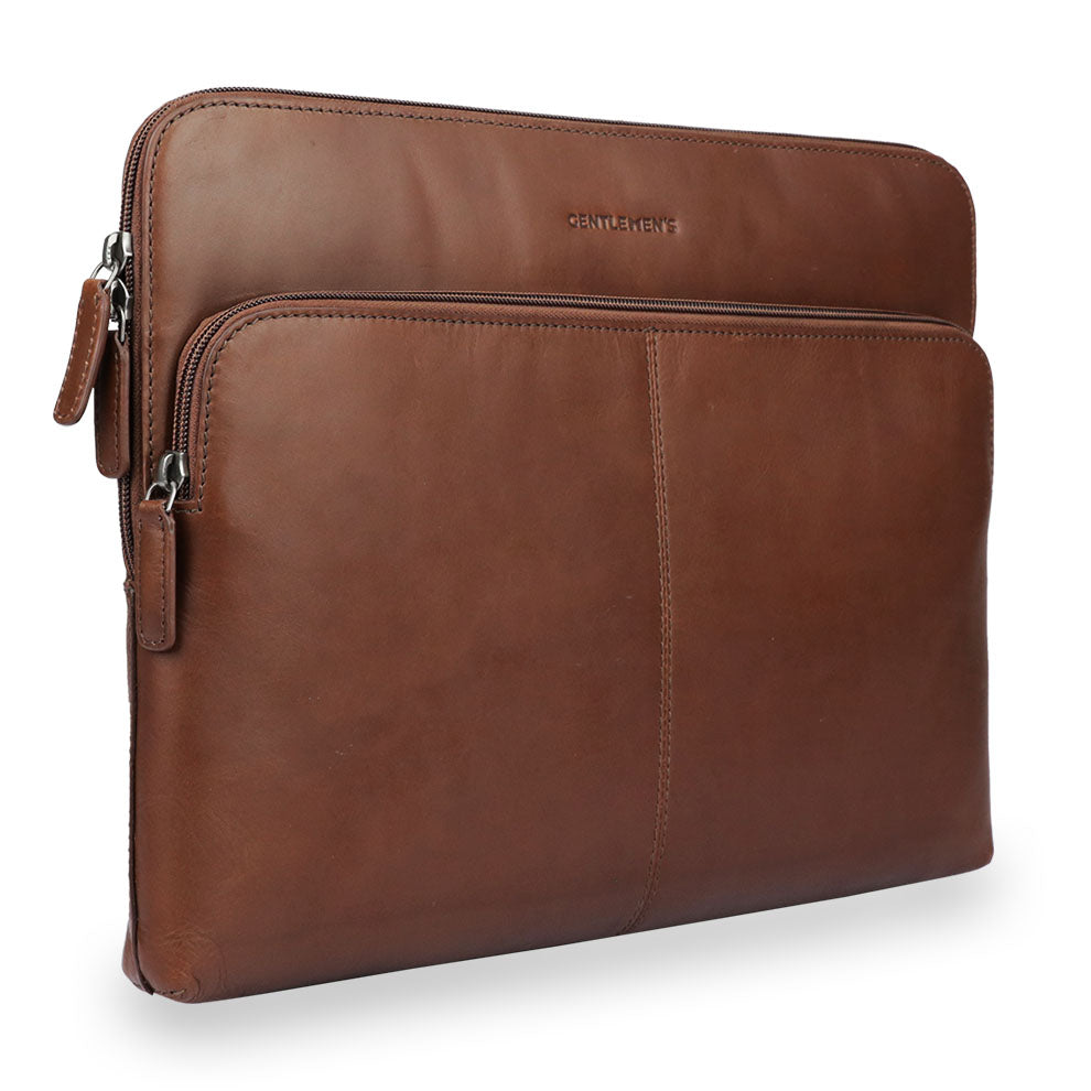 gentlemen-s-laptoptaschen-sleeve-14-cognac-leder-mit-f-chern image 5