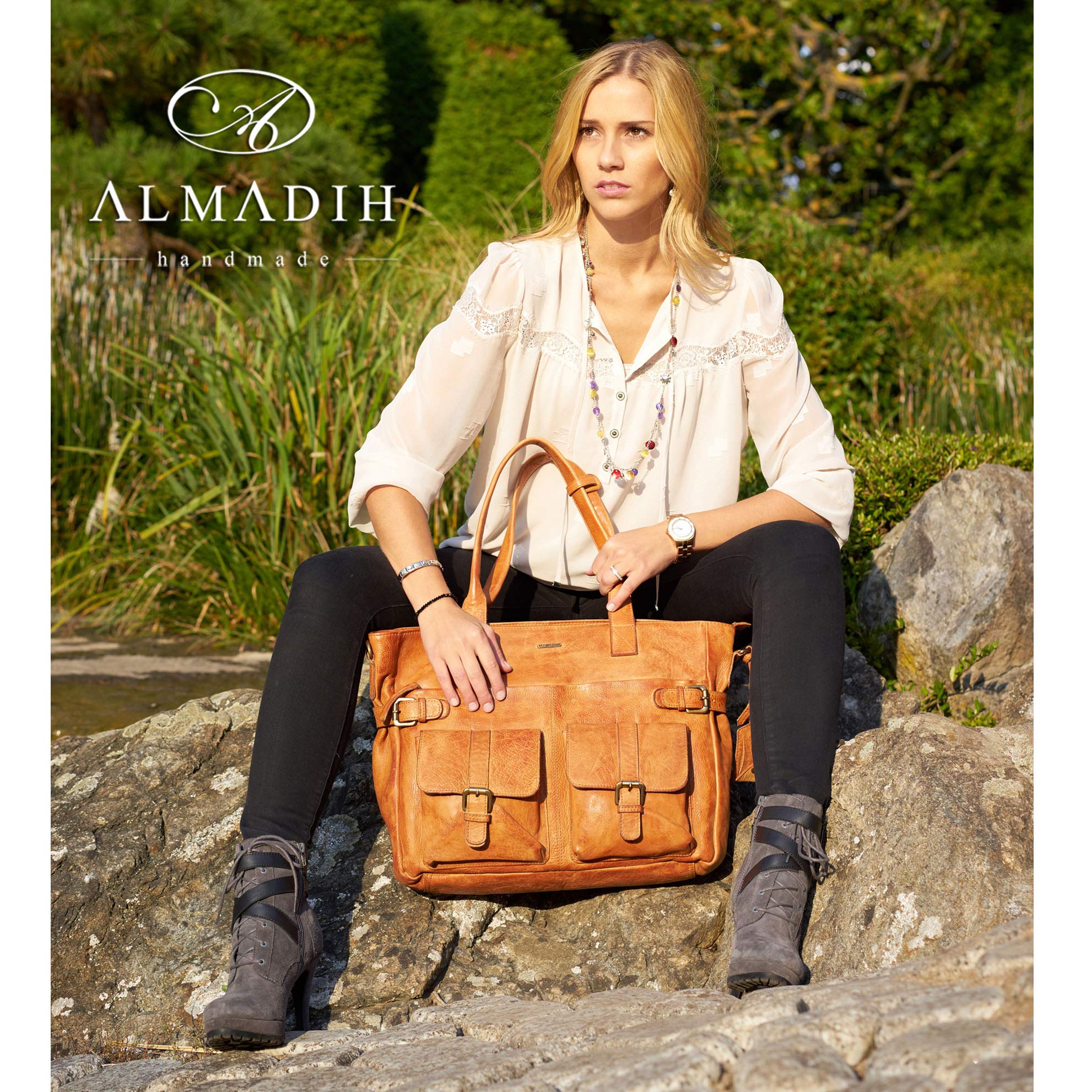 almadih-taschen-eva-schultertasche-leder-vintage-a4 image 2