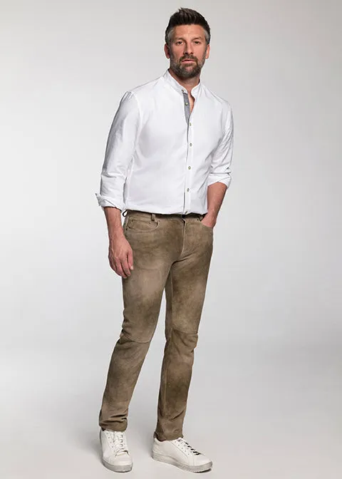 beckert-costa-lange-lederhose-schotter-ziegenvelours image 1