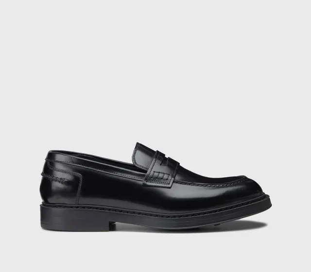 doucal-s-loafers-penny-mokassin-schwarz-leder-herren image 1
