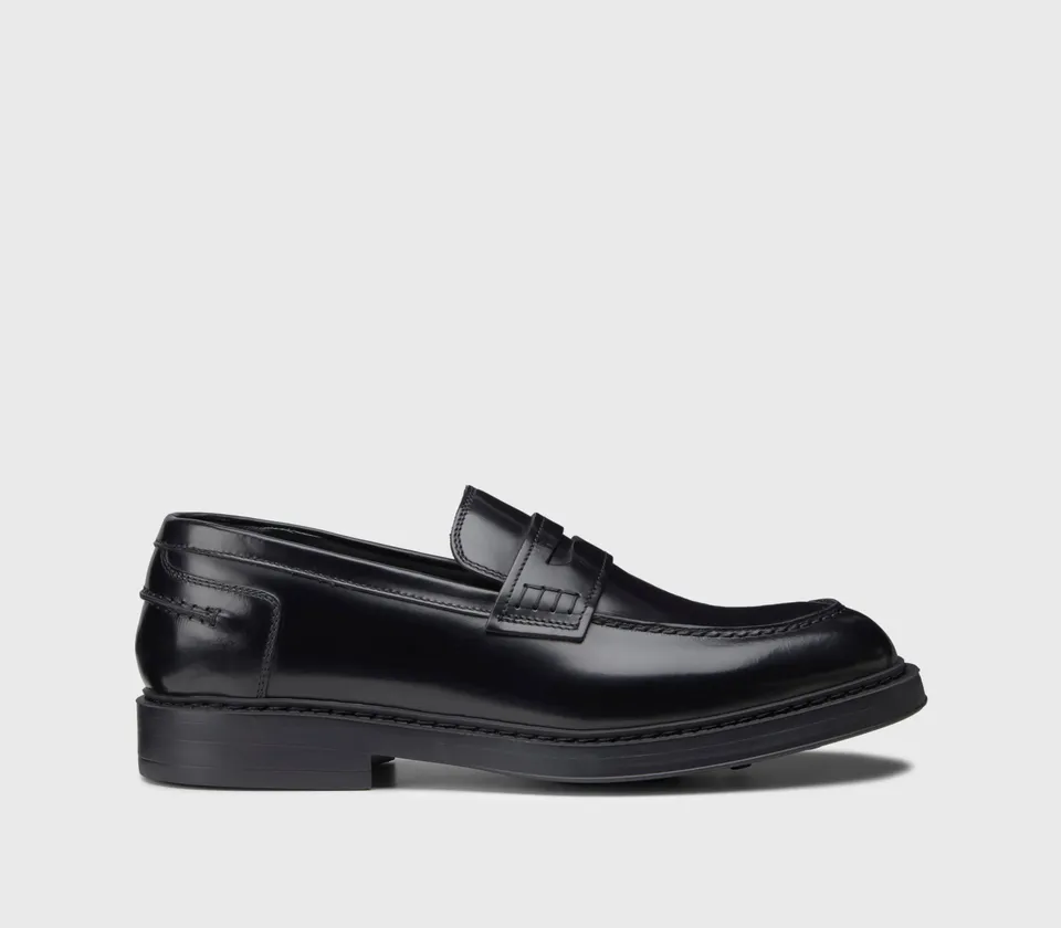 doucal-s-loafers-penny-mokassin-schwarz-leder-herren image 1