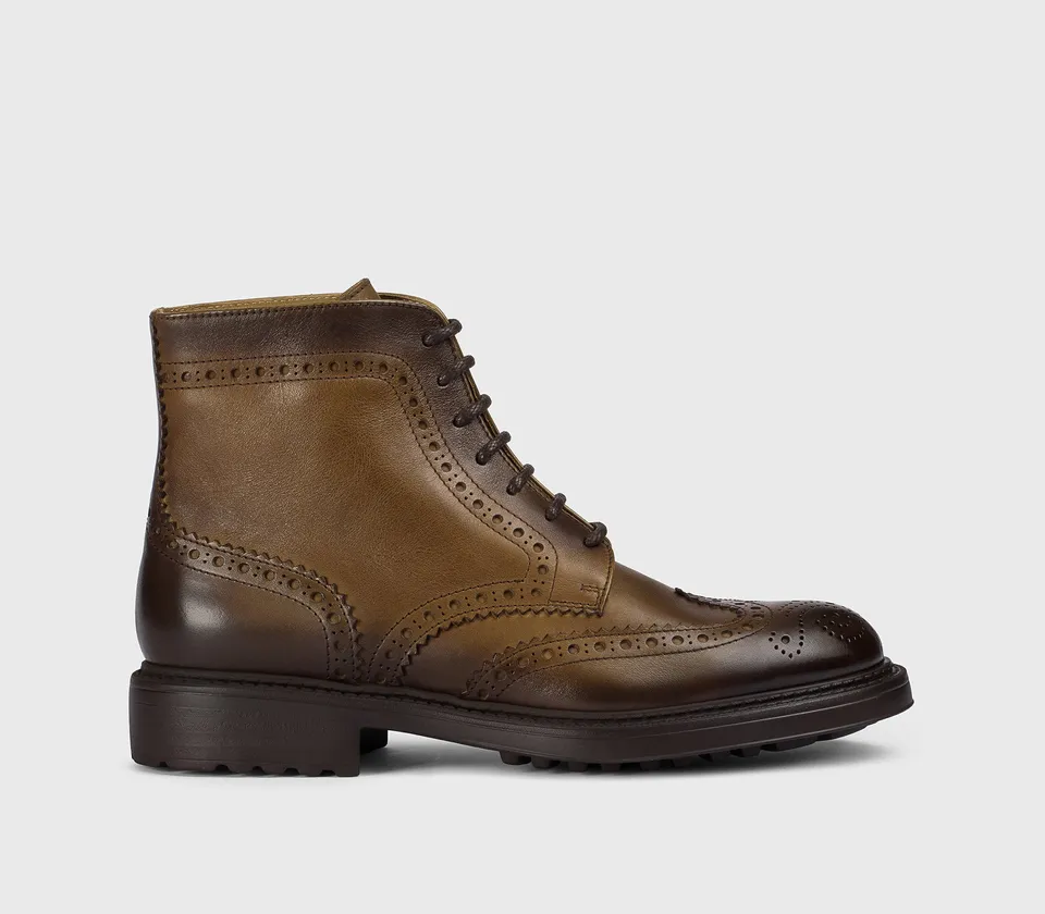 doucal-s-ankle-boots-wingtip-stiefelette-braun-leder image 1
