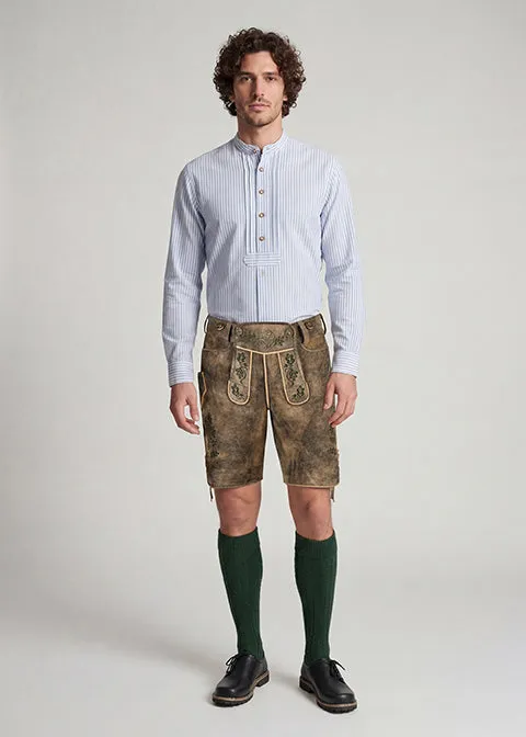 beckert-windisch-wildbock-lederhose-kurz-mushroom-gr-n image 1