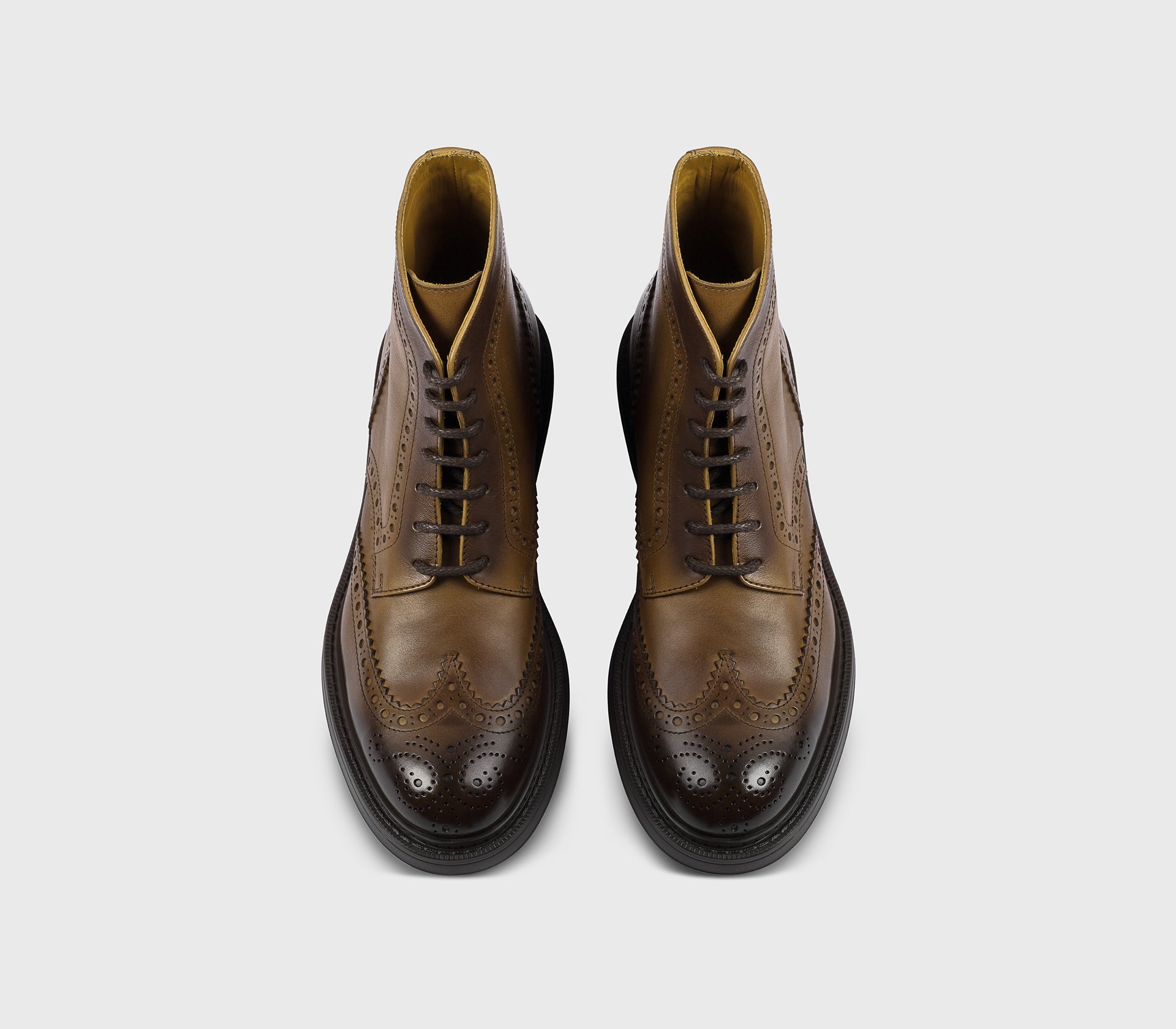 doucal-s-ankle-boots-wingtip-stiefelette-braun-leder image 2