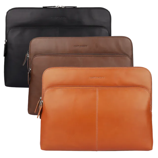 gentlemen-s-laptoptaschen-sleeve-14-cognac-leder-mit-f-chern image 1