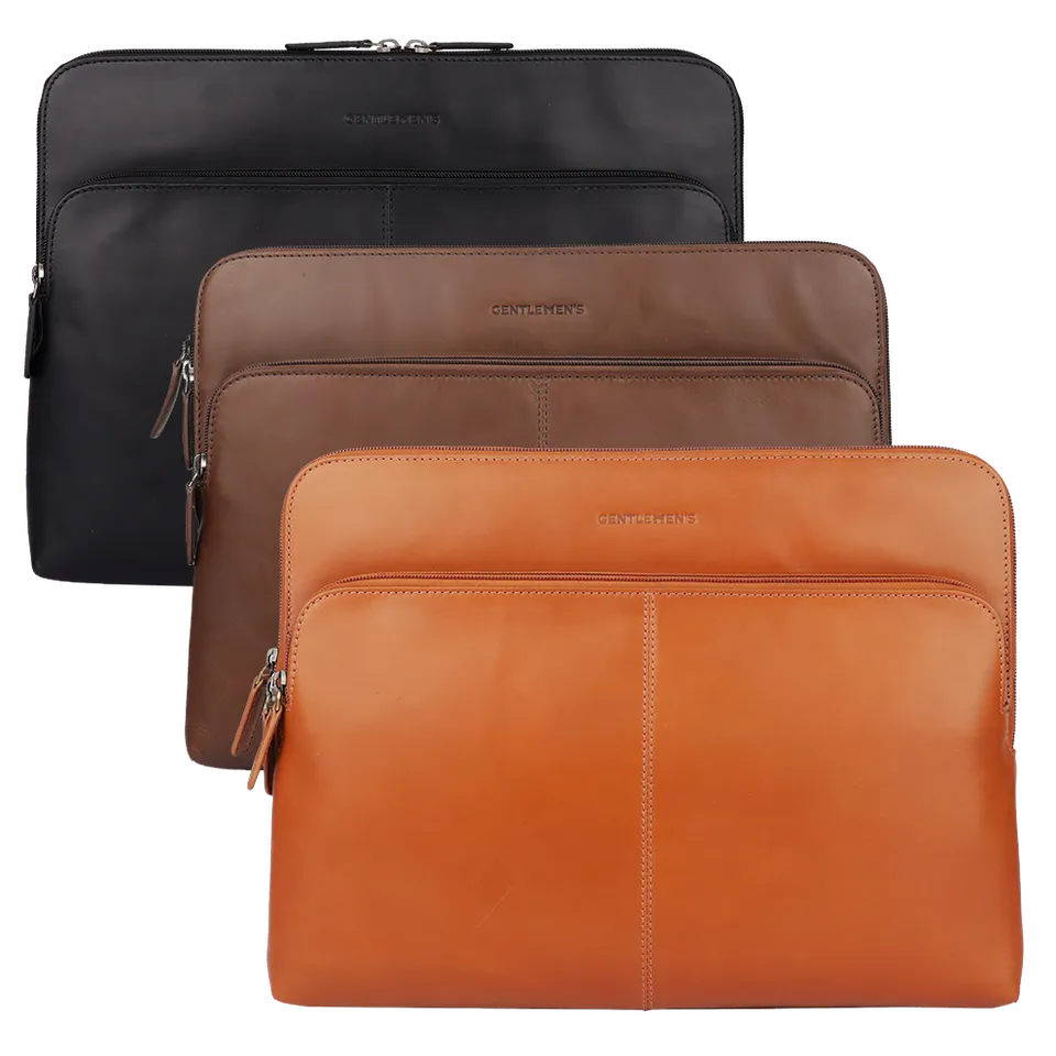 gentlemen-s-laptoptaschen-sleeve-14-cognac-leder-mit-f-chern image 1