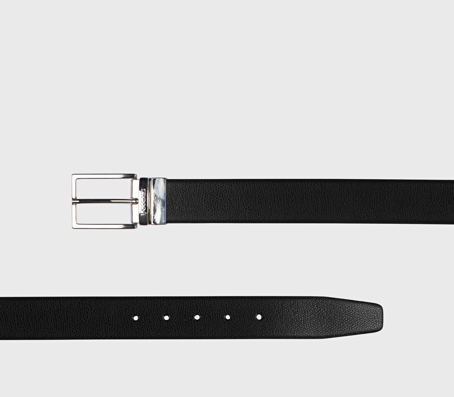 doucal-s-g-rtel-leder-schwarz-eckige-schnalle-herren-verstellbar image 2