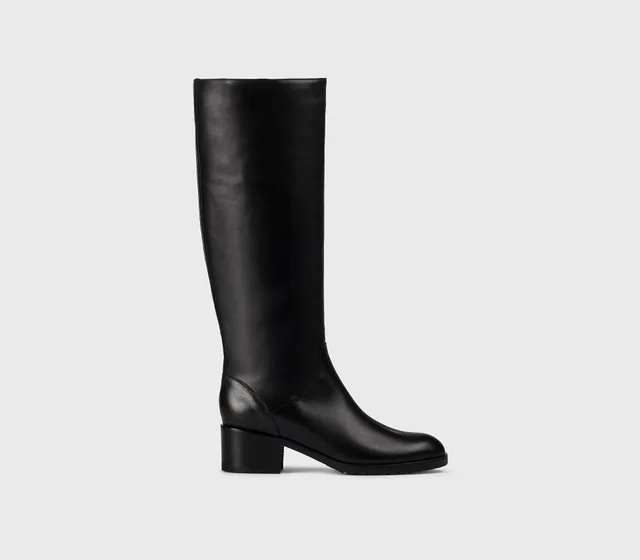doucal-s-boots-stiefel-absatz-leder-schwarz image 1