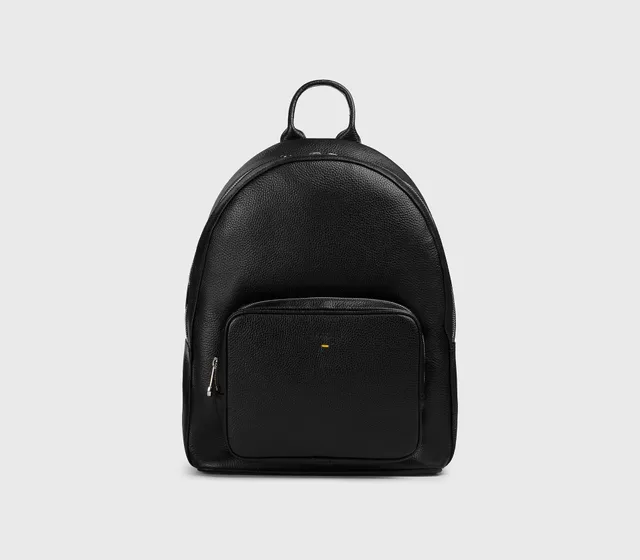 doucal-s-rucksack-walkleder-schwarz-logo-alltagsrucksack image 1