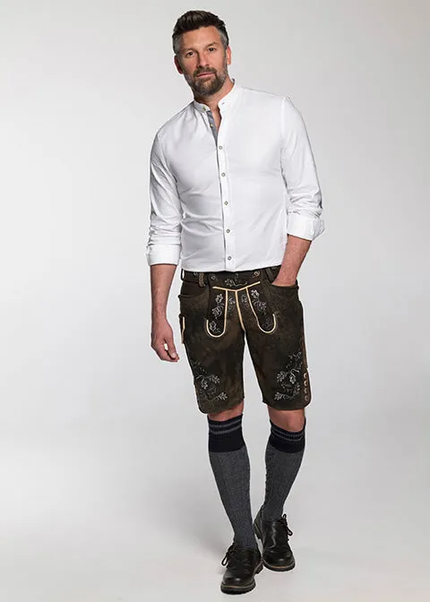 beckert-thumsee-hirschlederhose-nussbaum-eichenlaub-stickerei image 1