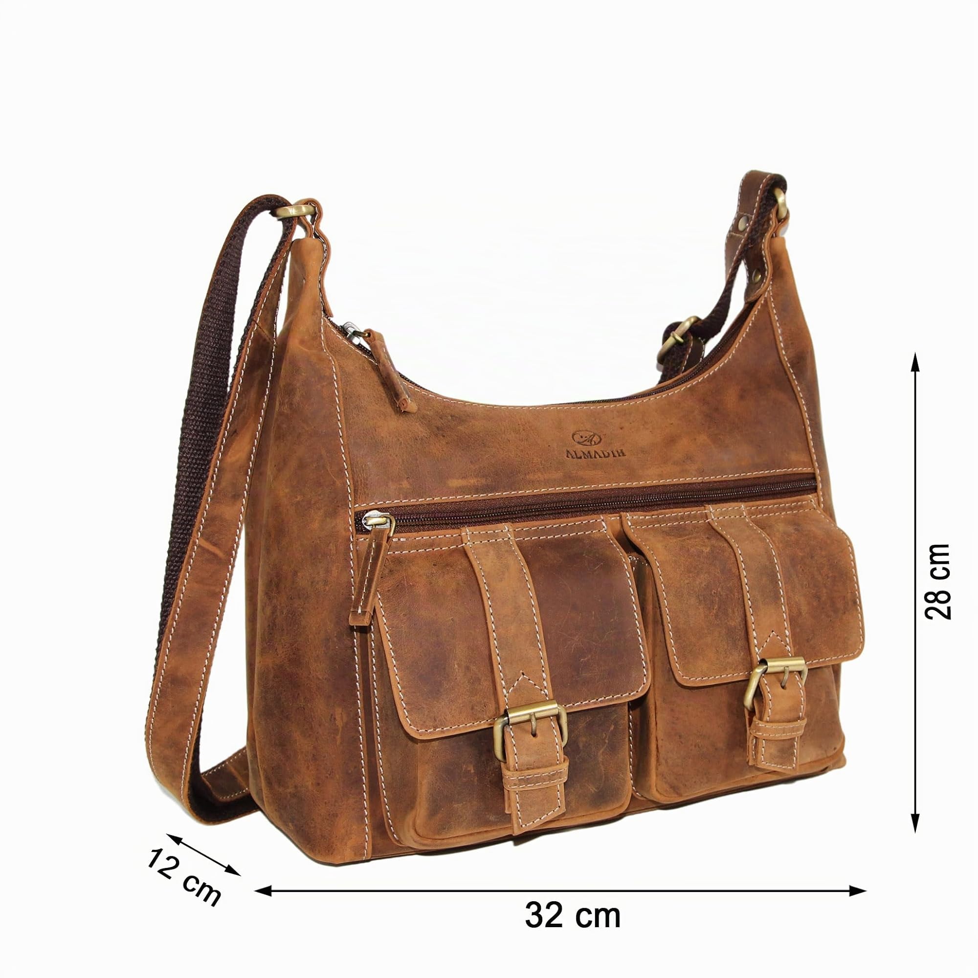 almadih-lara-vintage-damentasche-braun-echtleder image 4