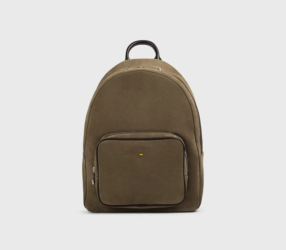 doucal-s-rucksack-leder-velours-herren-kakaobraun-laptopfach image 1