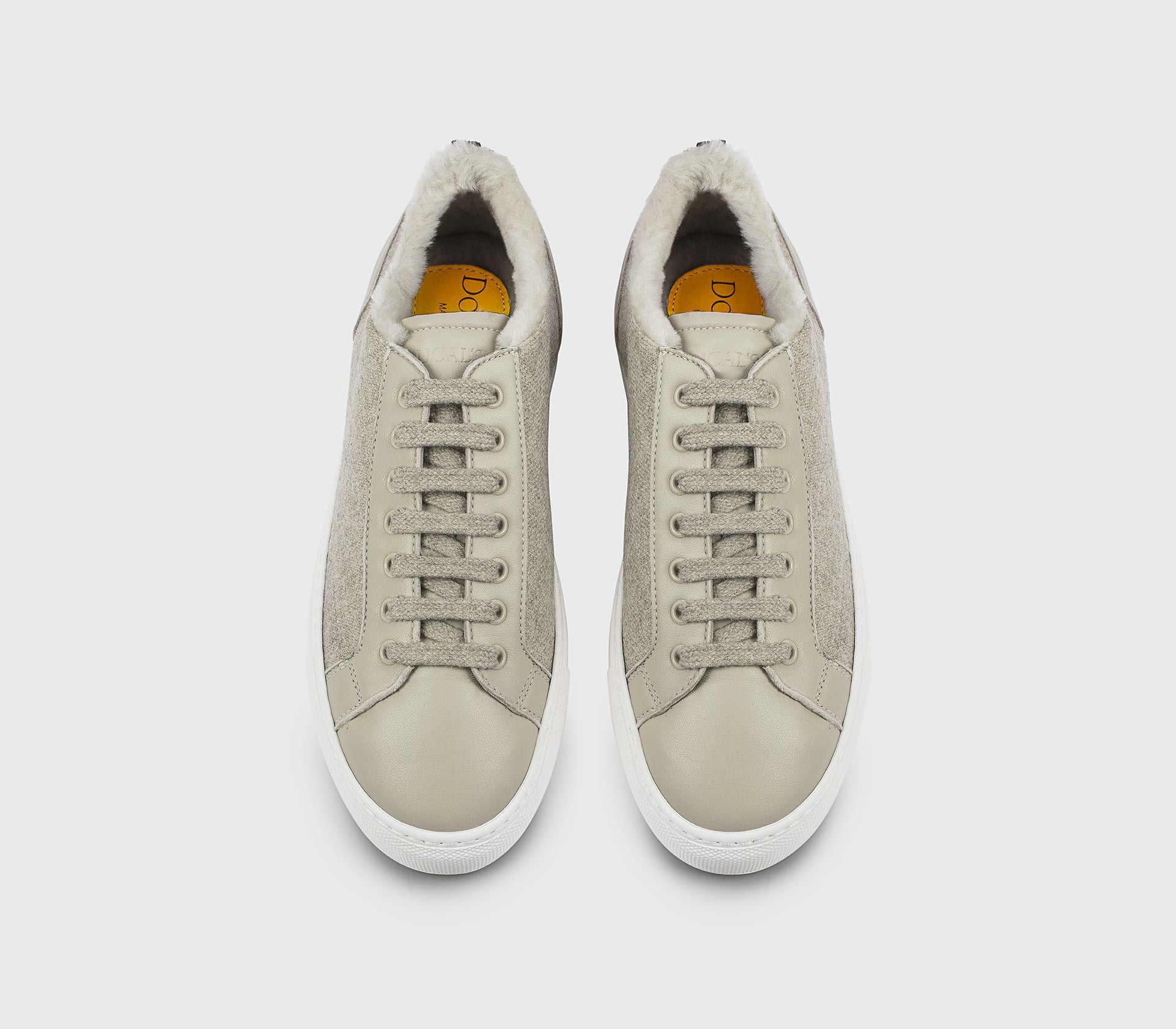 doucal-s-sneaker-leder-wolle-stone-grau-damen-winter image 2