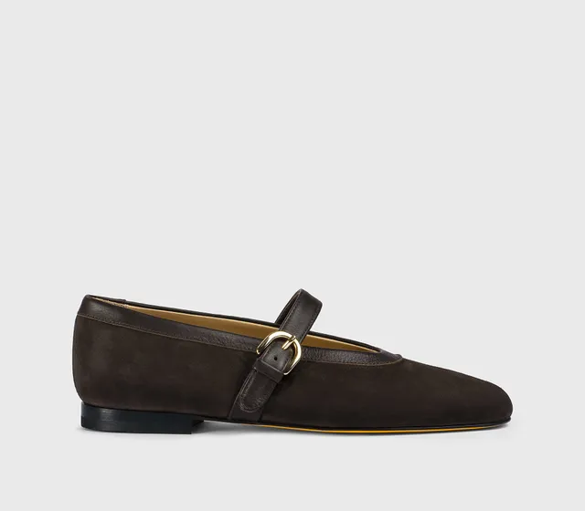 doucal-s-ballerine-riemchenballerina-velours-mogano image 1