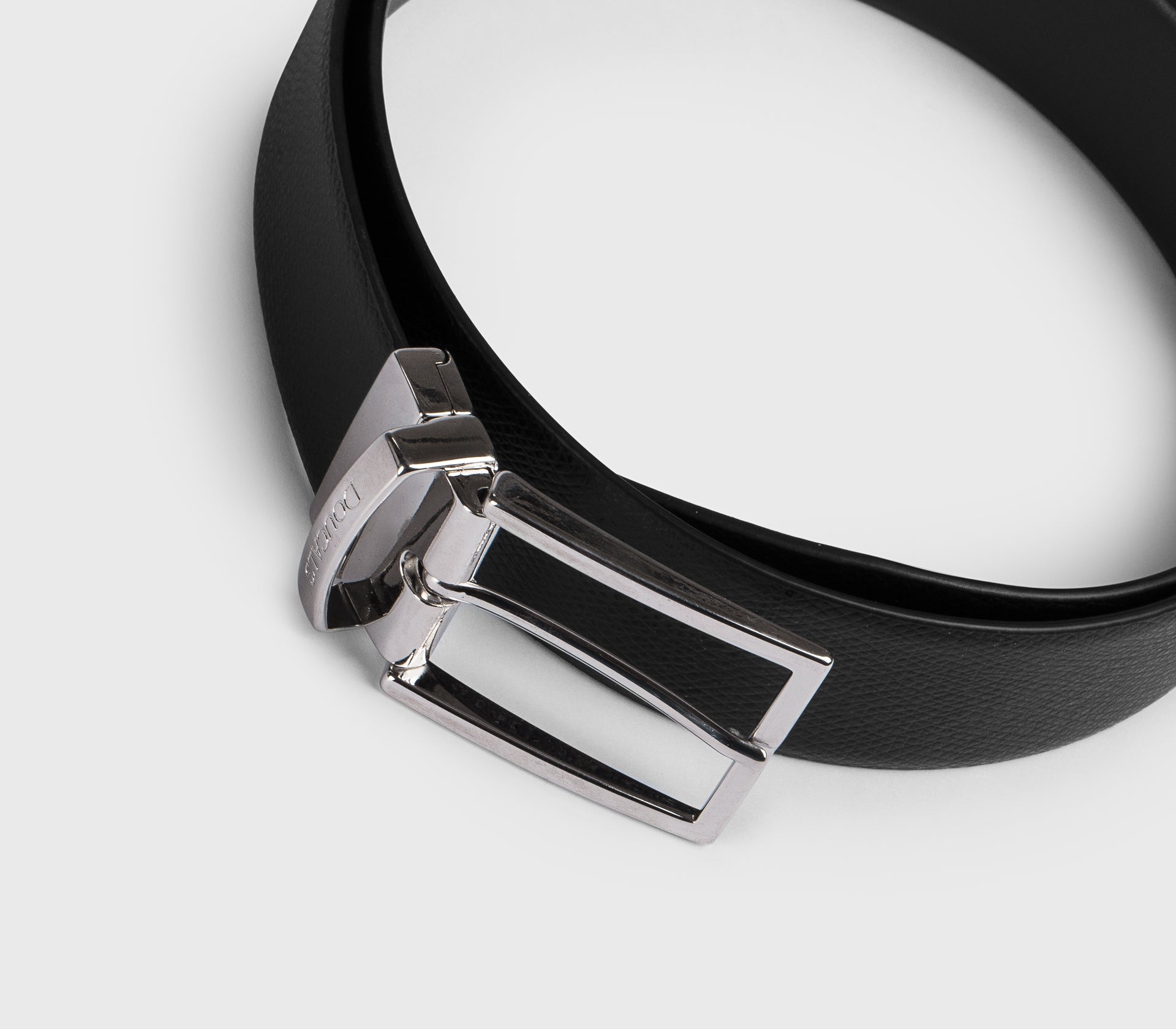 doucal-s-g-rtel-leder-schwarz-eckige-schnalle-herren-verstellbar image 3