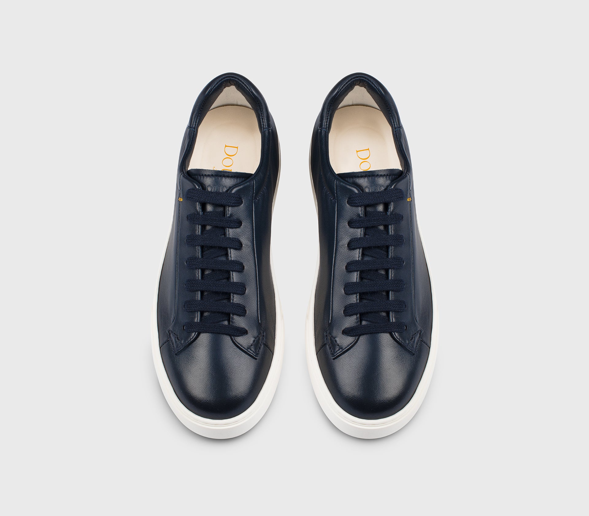 doucal-s-sneakers-du3552-sneaker-blaues-leder-made-in-italy image 2