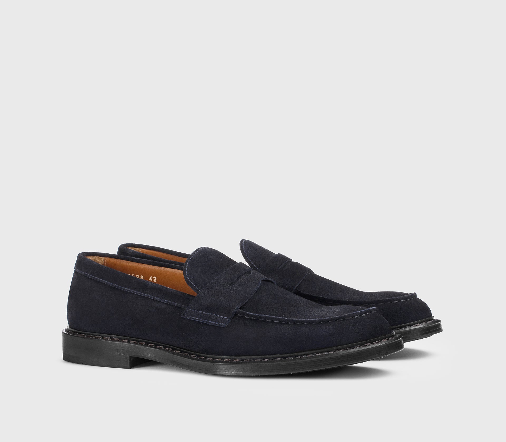 doucal-s-du2528siewuf009-loafer-herren-blau-veloursleder image 3