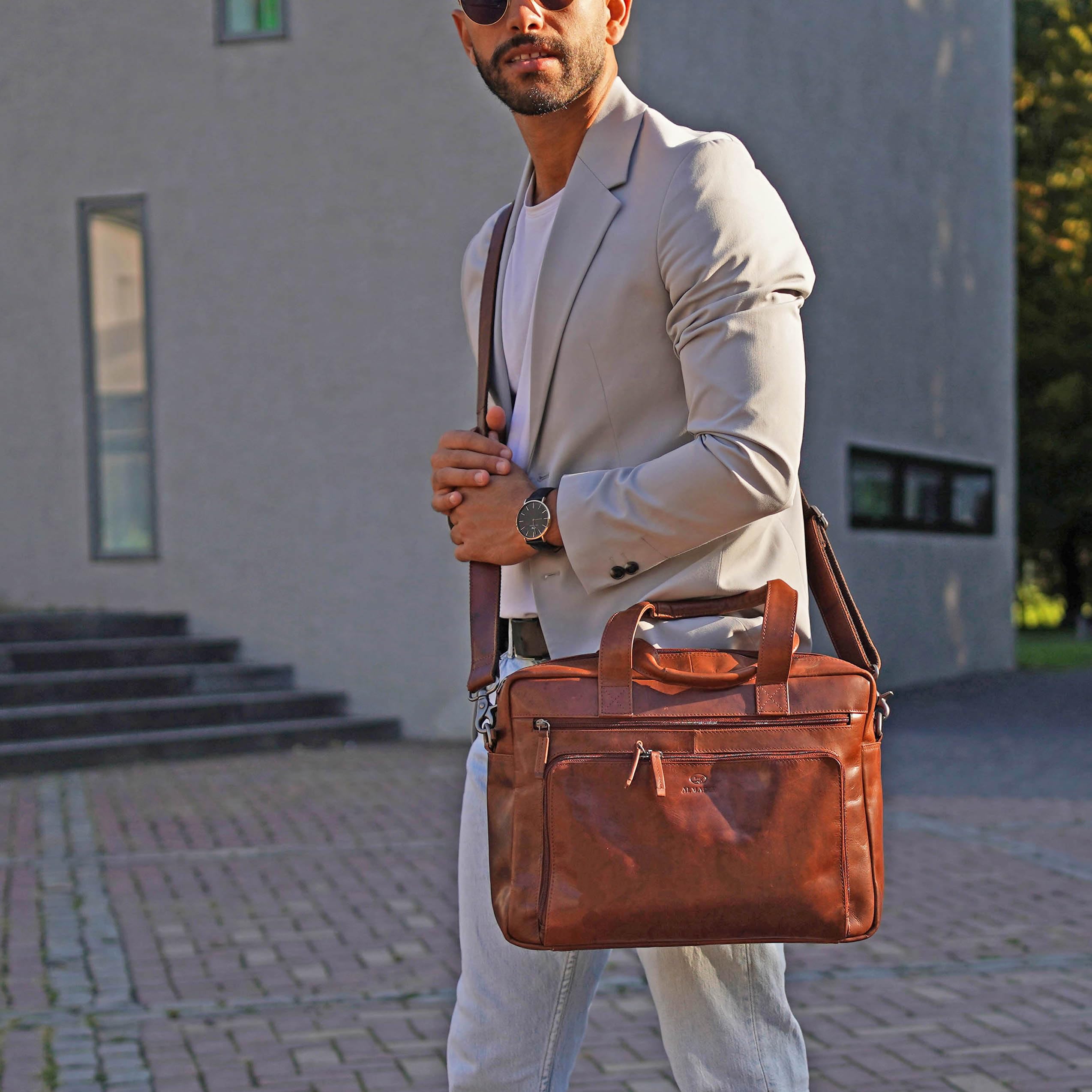almadih-taschen-bruno-laptoptasche-15-zoll-leder-braun-antik image 2