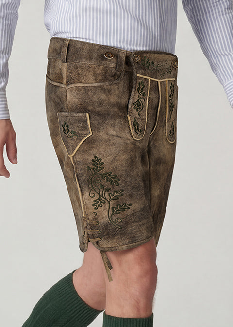 beckert-windisch-wildbock-lederhose-kurz-mushroom-gr-n image 2