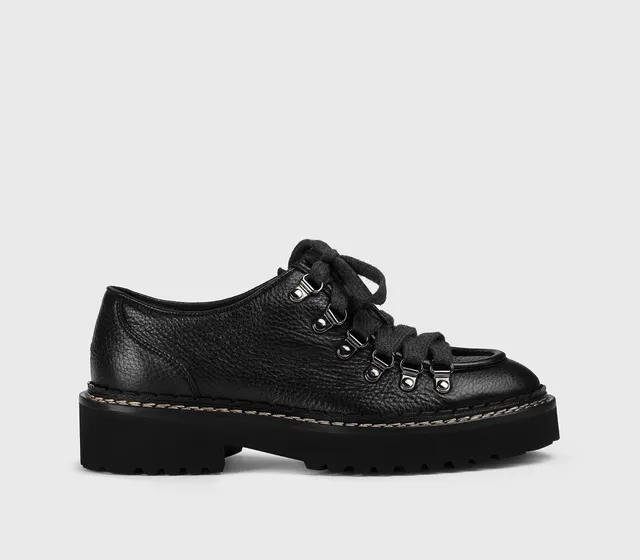 doucal-s-schn-rschuh-hirschleder-schwarz-haken-damen image 1