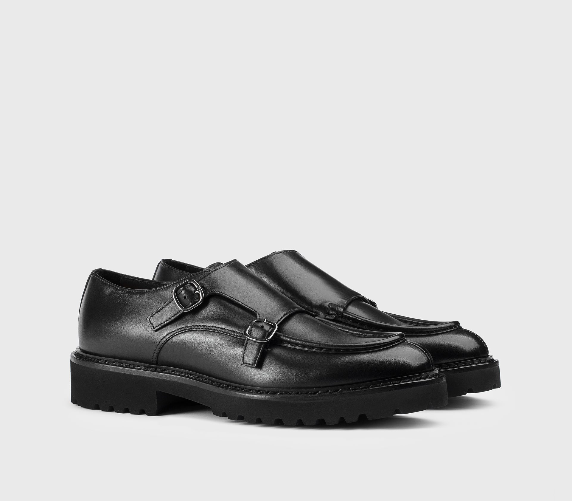 doucal-s-buckles-du2738-double-monk-schwarz-leder image 3