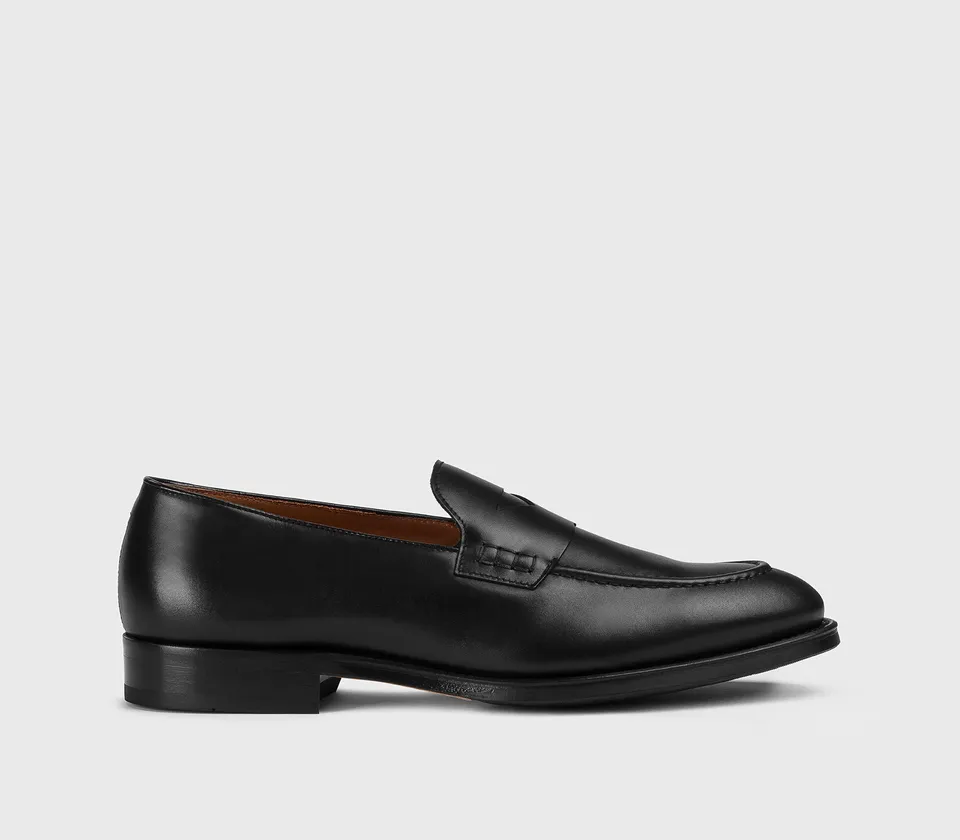 doucal-s-loafers-du3340-penny-mokassin-schwarz-leder image 1