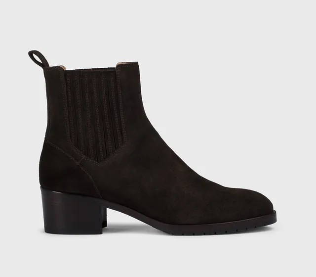 doucal-s-ankle-boots-stiefelette-velours-damen-mahagoni-absatz image 1