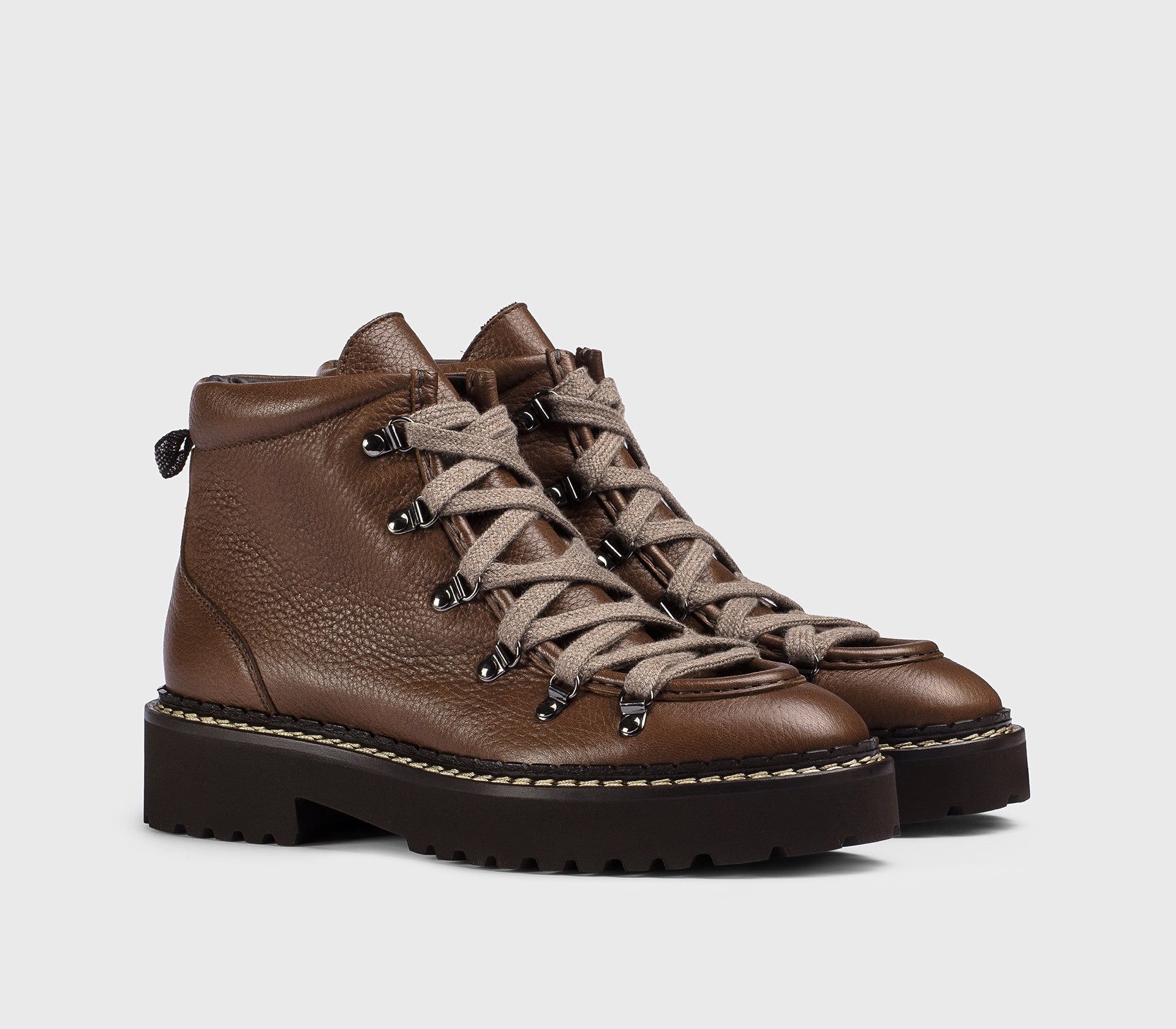 doucal-s-schn-rstiefelette-hirschleder-braun-gummisohle-damen image 3
