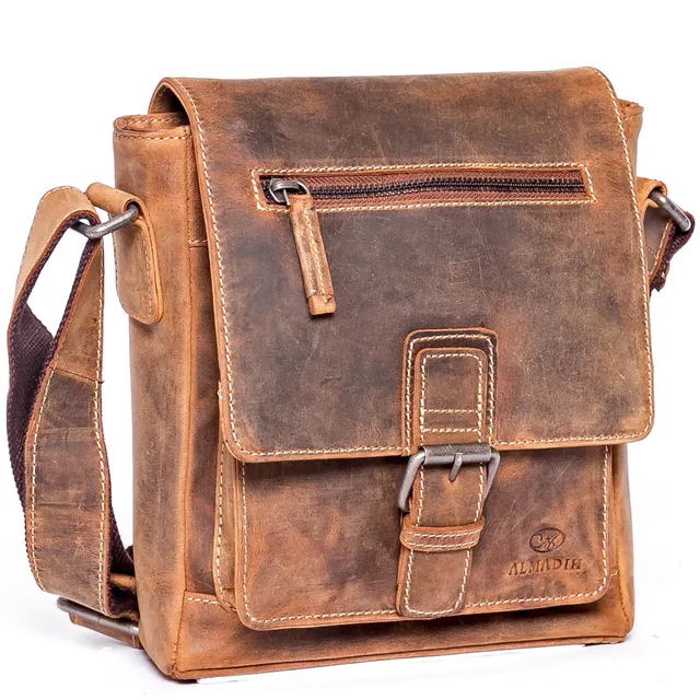 almadih-taschen-luis-umh-ngetasche-leder-braun-vintage-9-7-zoll image 1