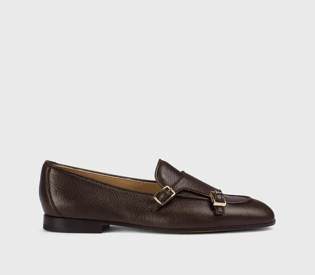 doucal-s-buckles-monkstrap-mokassin-hirschleder-dunkelbraun-damen image 1
