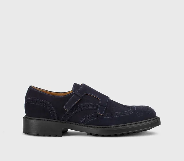 doucal-s-buckles-du3567-doppel-monkstrap-blau-veloursleder image 1