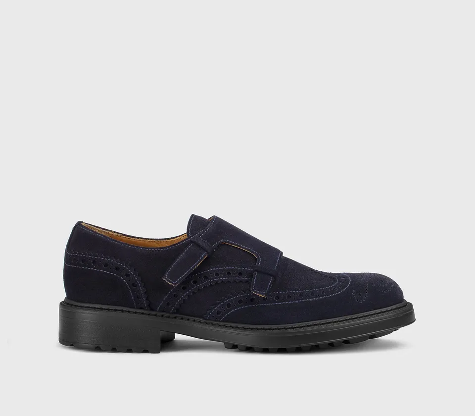 doucal-s-buckles-du3567-doppel-monkstrap-blau-veloursleder image 1