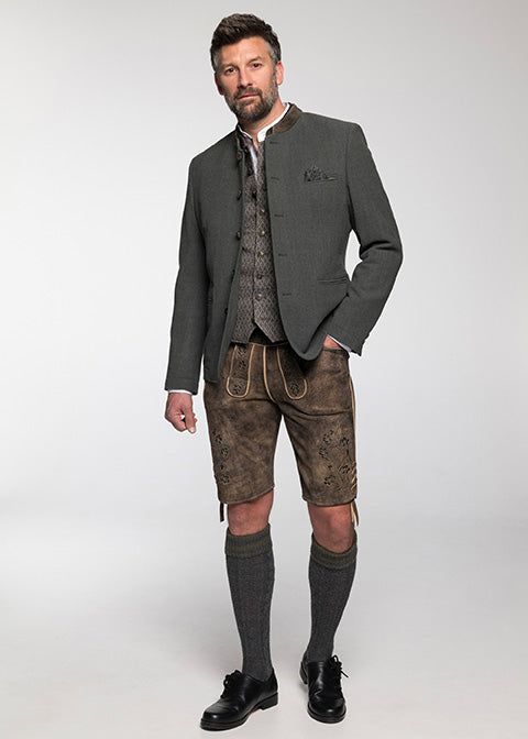 beckert-carlos-trachtenjacke-gr-n-wollstretch-lederkragen image 3