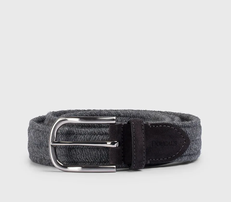 doucal-s-belts-flechtg-rtel-wolle-anthrazit-verstellbar image 1